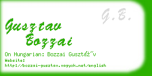 gusztav bozzai business card